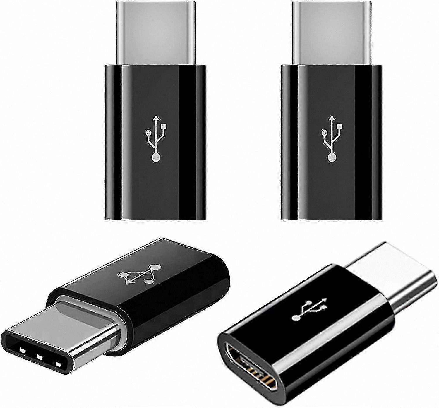 2-Pack USB C to Micro USB Adapter, Type C Male to Micro USB Female Connector for Smartphones and Devices