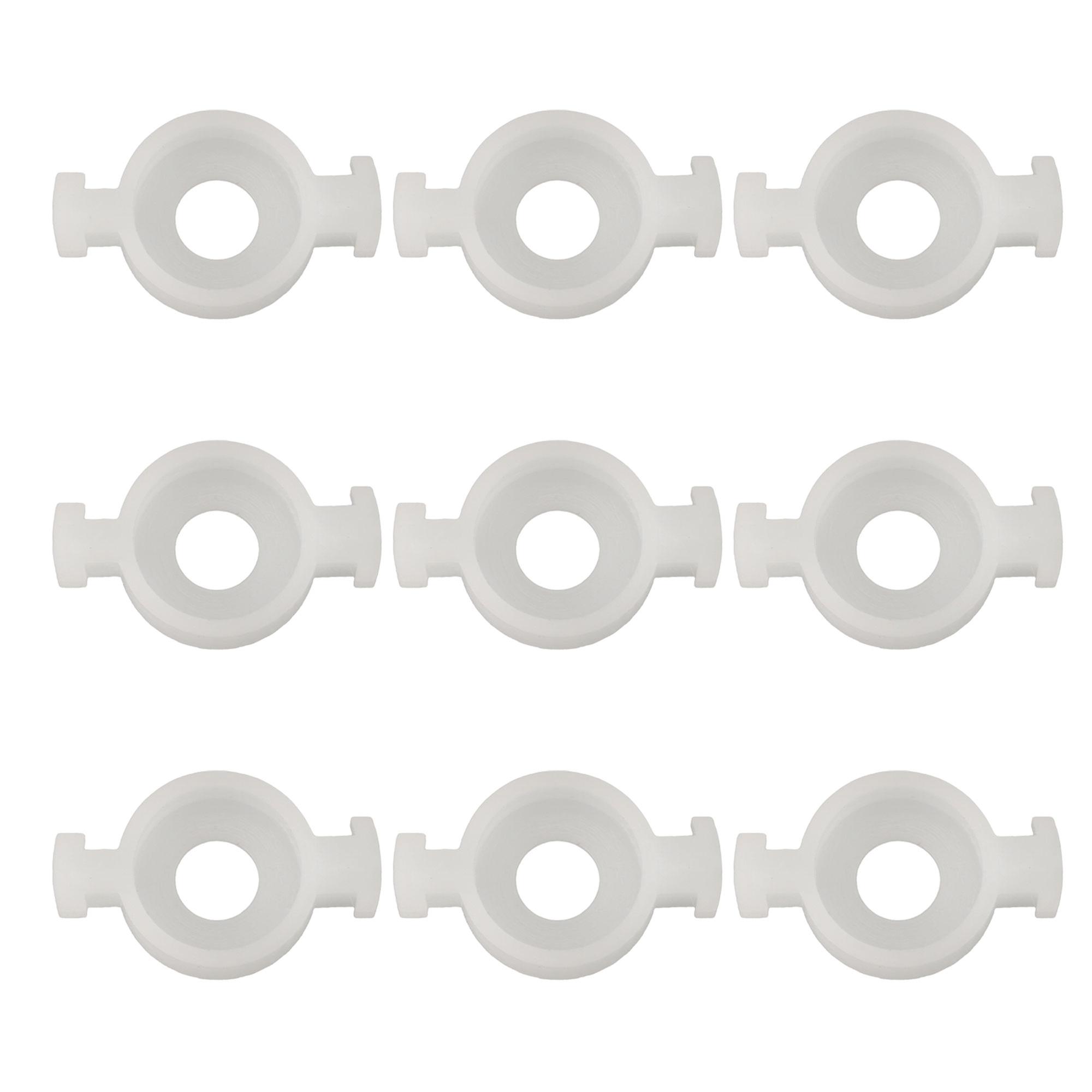 9PCS 4.5MM Plastic B Flat Trumpet Slot Valve Guides Spring Support White