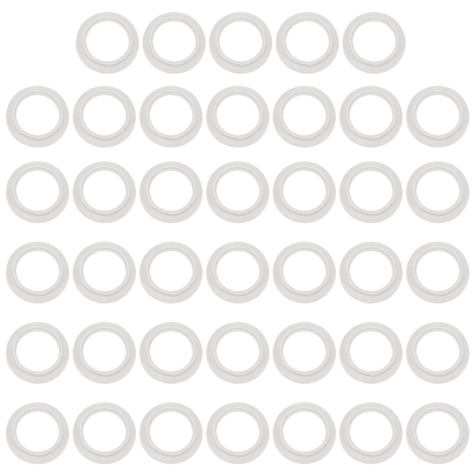 White Plastic Lamp Rings for Lamp Use Strong Insulation Durable Rust Resistant 40 Pieces