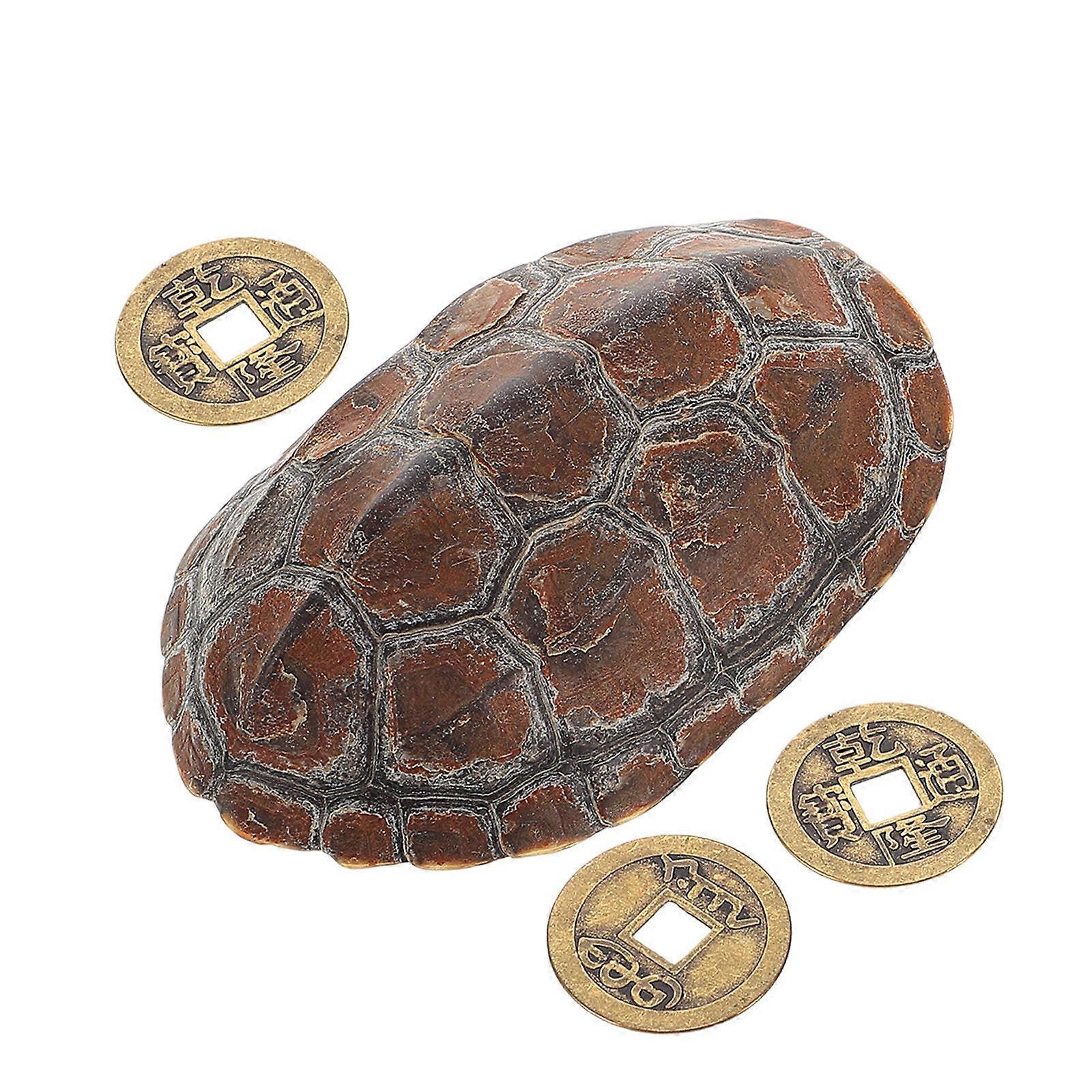 Office Furnishing Turtle Shell Sculpture Turtle Shell Figurines .00X6.00X3.50CM Retro Style 1 Set