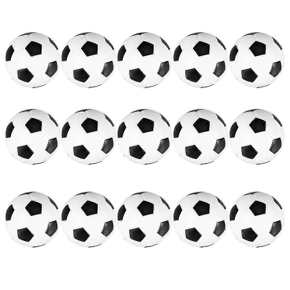 15pcs Table Soccer Footballs Replacement Balls Interesting Mini Tabletop Soccer Game Ball Accessory (White and Black)