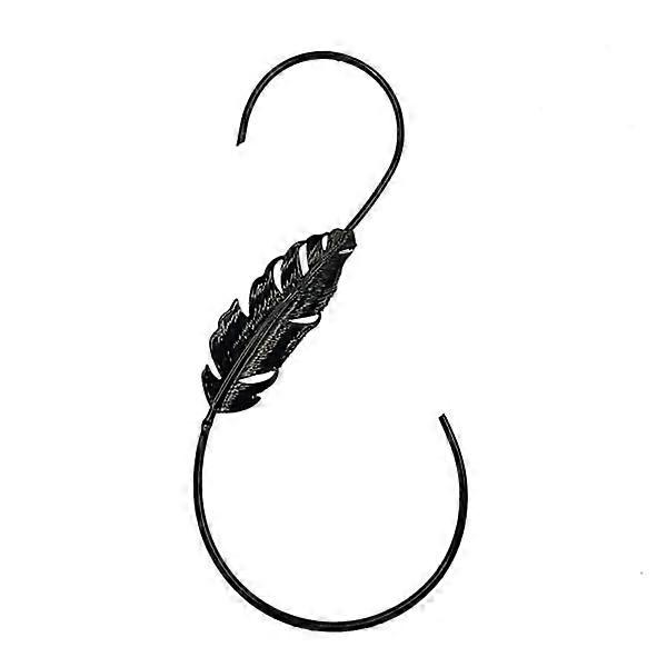 S-hook with spring design, iron, 30/13cm