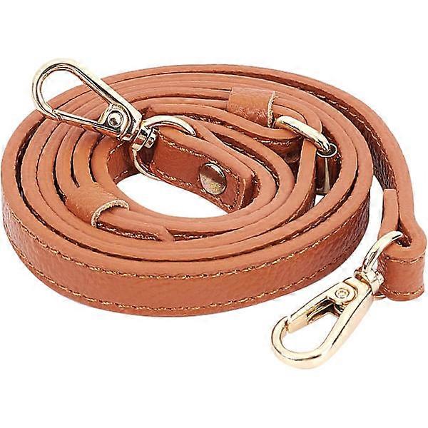 Brown - 1 pc, 1.2 m adjustable leather shoulder strap instead of DXGHC