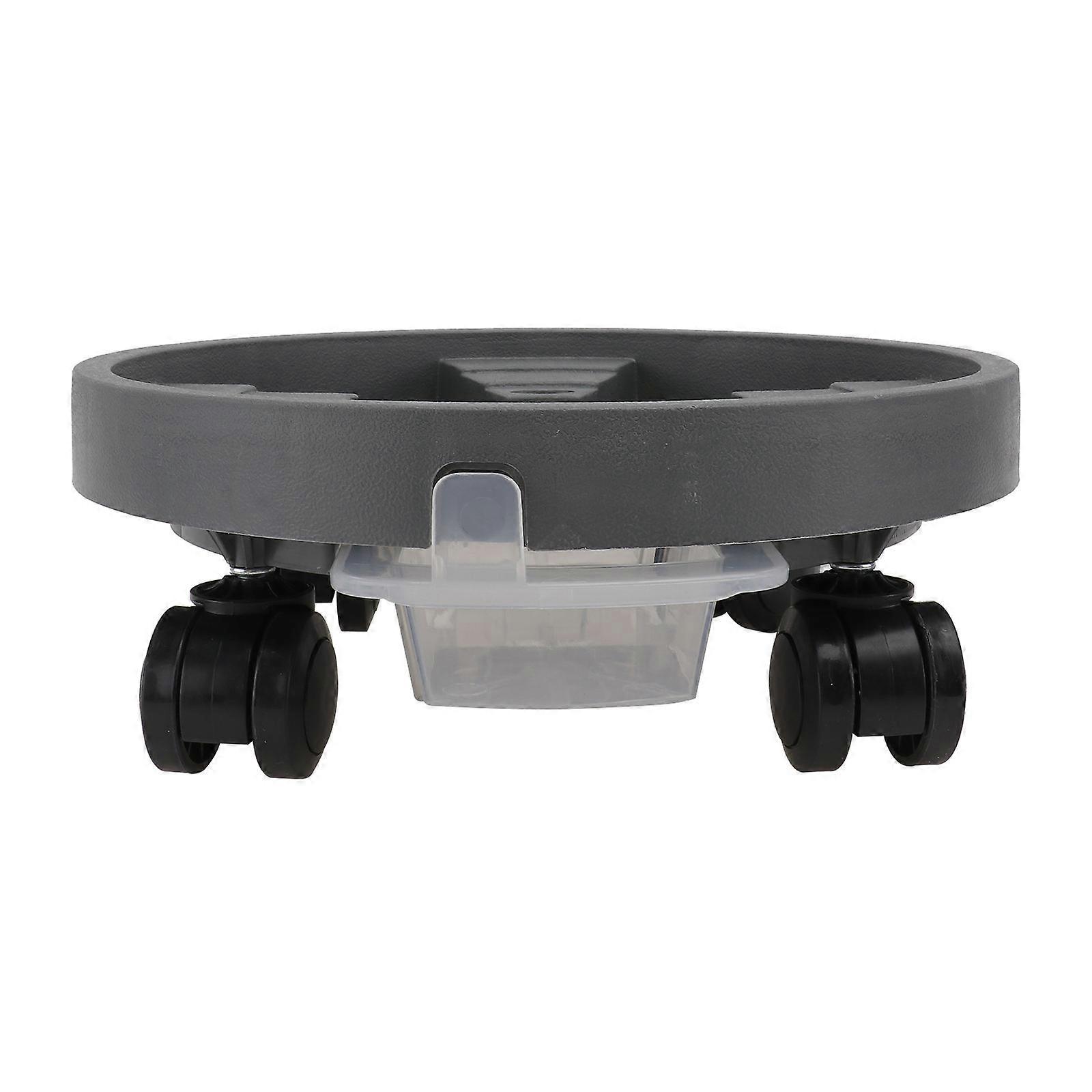 Grey Movable Flowerpot Tray with Water Storage for Home Use Thick Tempered Resin 1PC