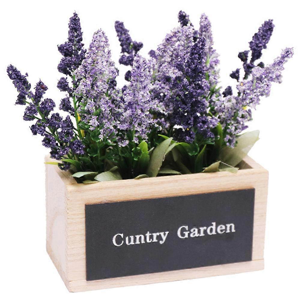Purple Simulated Lavender Bonsai for Decor with TPE Material 1 Pc