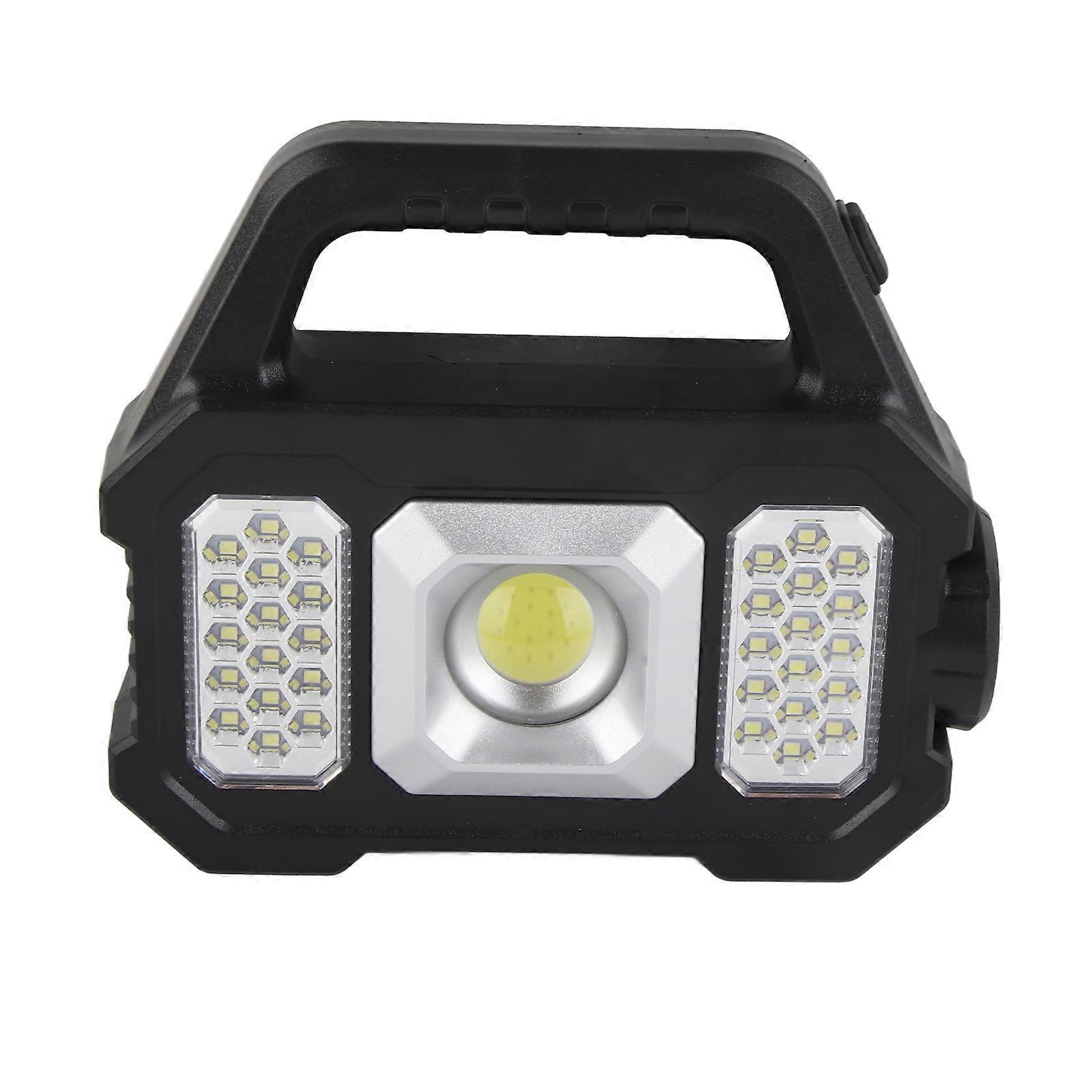 Solar Outdoor Flashlight Portable Rechargeable Super Bright Waterproof Multifunction Work Light with Charging Cable LED Side Lamp 