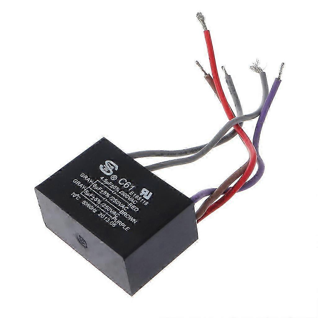 Cbb61 Electrical Power Relay Connecting Capacitor 4.5uf+6uf+5uf 250v 5 Wire