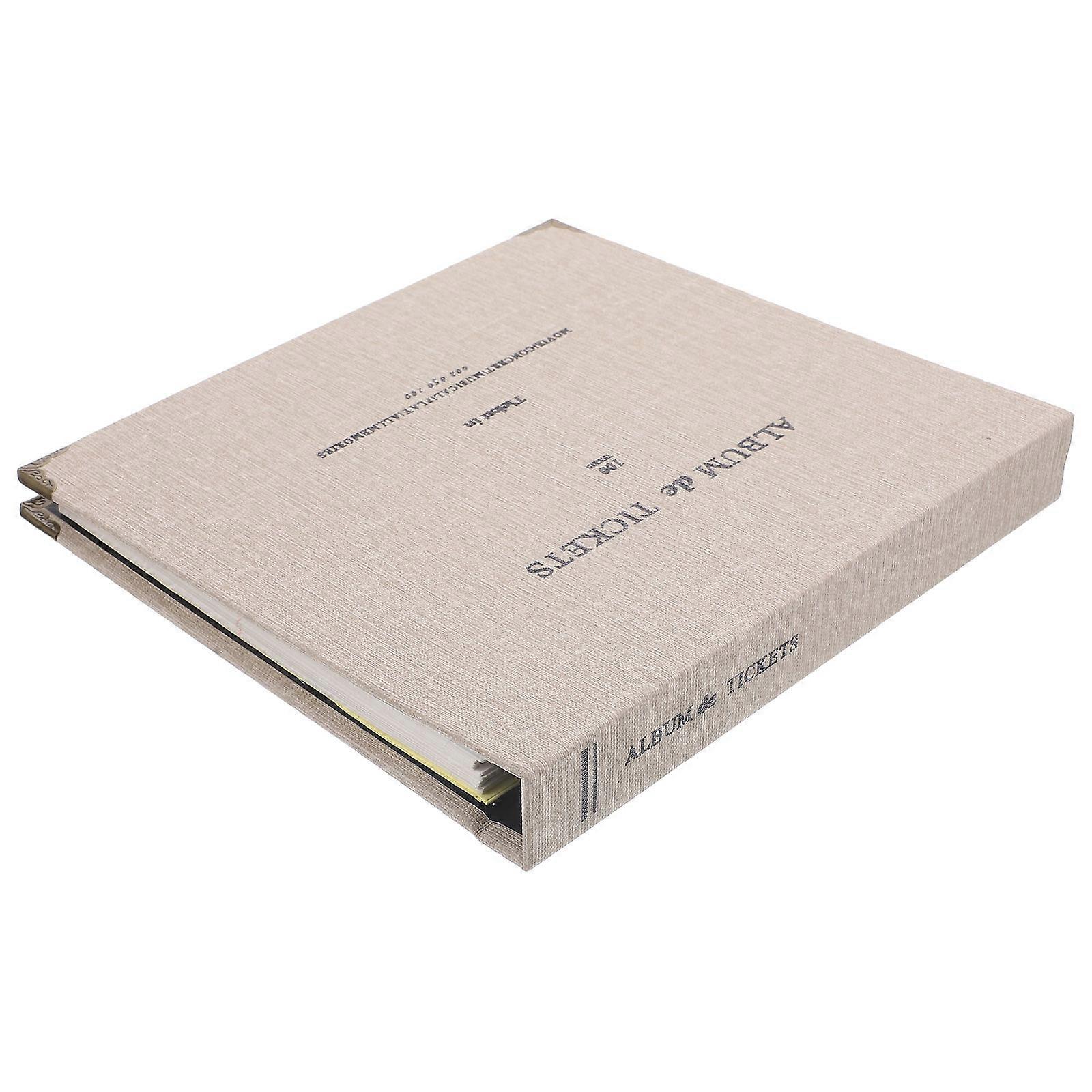 Multi-functional Ticket Storage Book for Cards Photos Keep Organized Dust-free Grey Paper 1 Book