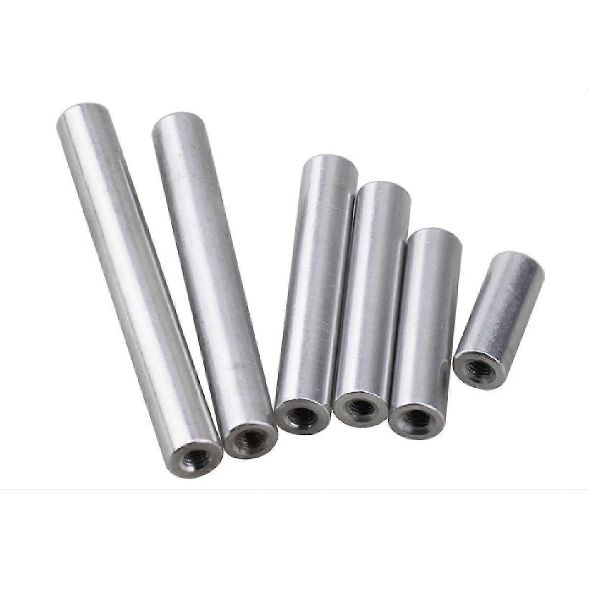 Spacer Standoff Kit, 10 Pieces M2 Aluminium Round Threaded Sleeve Spacer, Connection Length 6mm to 60mm, M2 x 18 D3.5mm