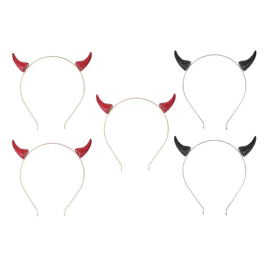 Cosplay Costume Accessories Featuring Horn Shape Ideal For Halloween Party In Assorted Color 5Set