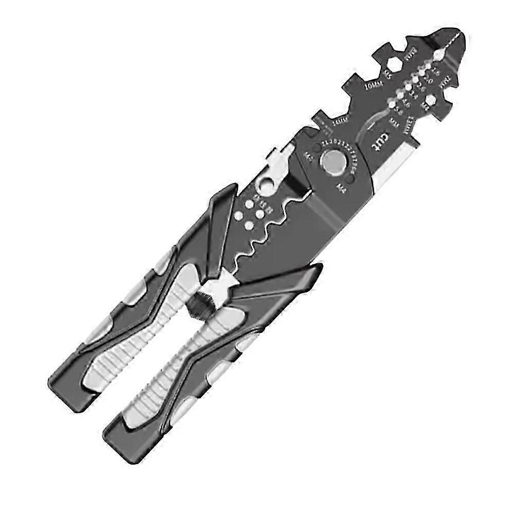 25 in 1 Multi Functional Stripping Crimping Pliers Wire Stripper Ring Crimpper Electrician Peeling Network Cable Stripper Tools New