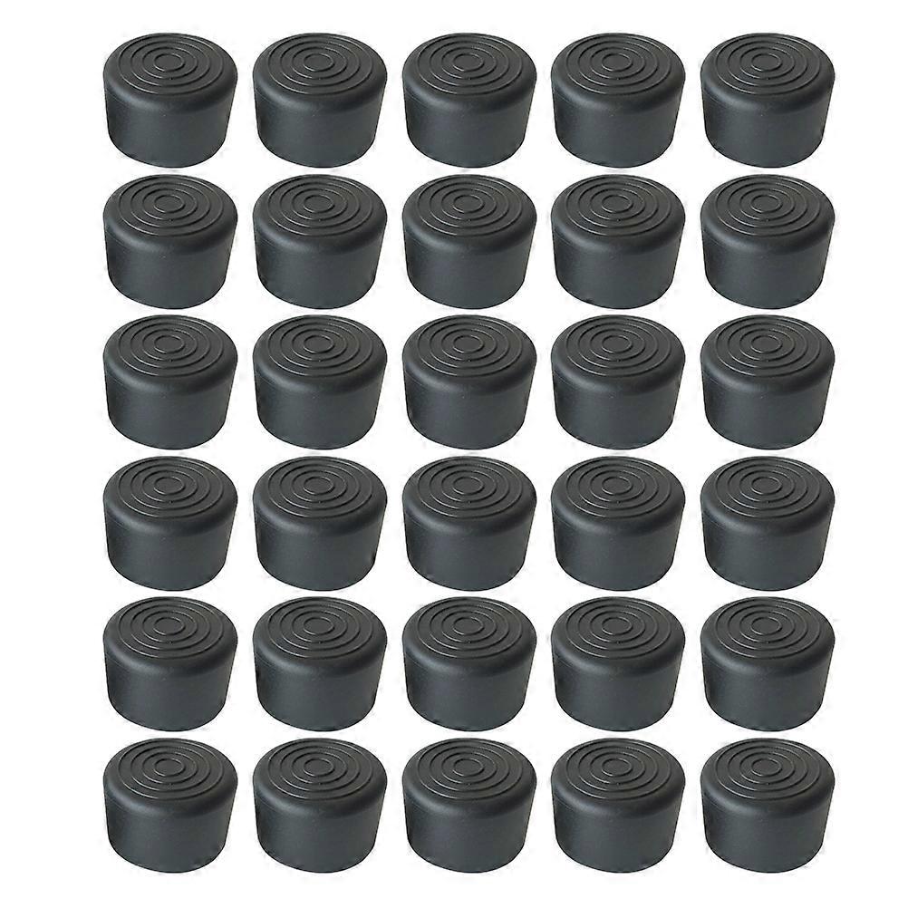 Black Rubber Chair Leg Tips for Furniture Use Protects Floors from Scratches 25mm