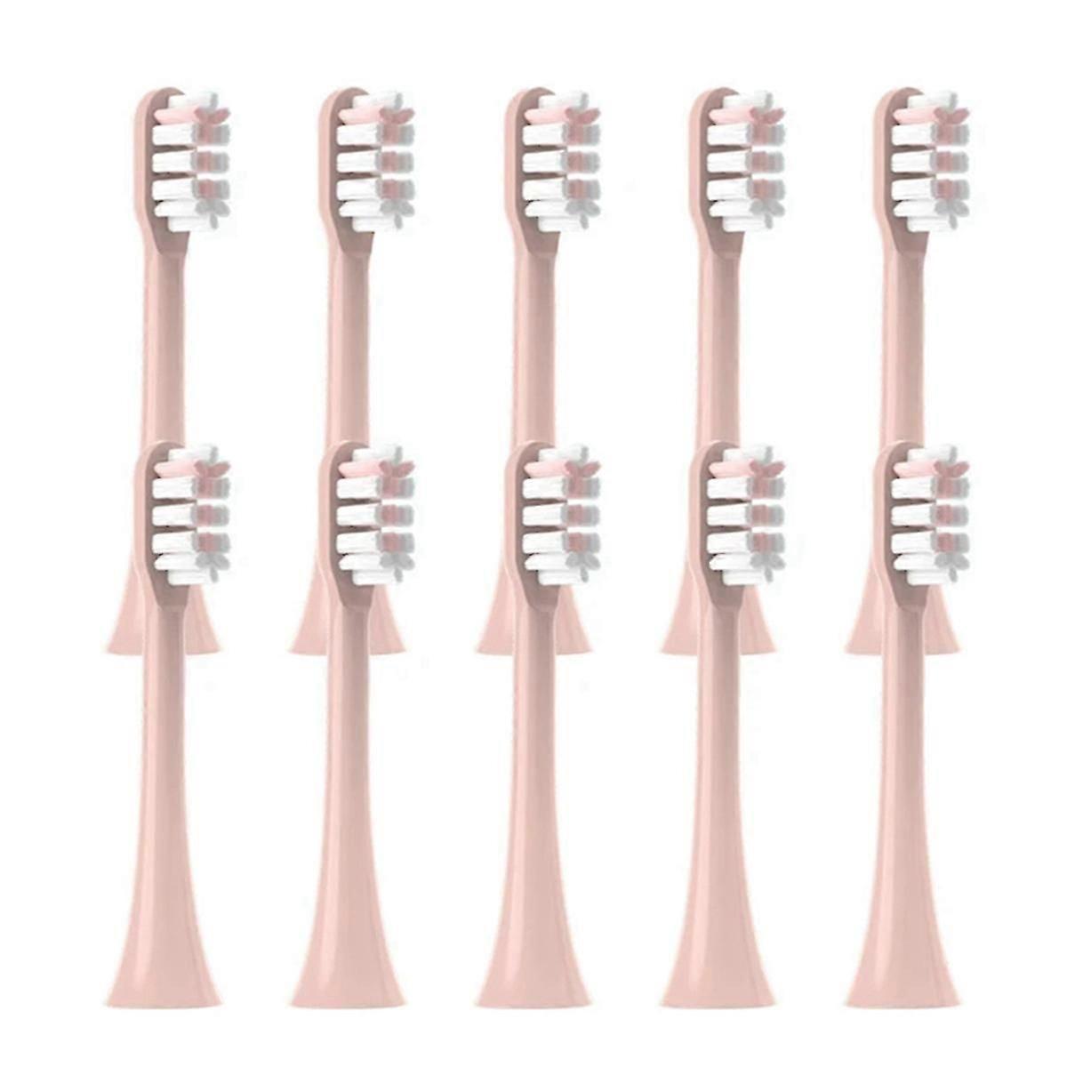 10PCS Replacement Brush Heads for X3 Electric Toothbrush,Pink