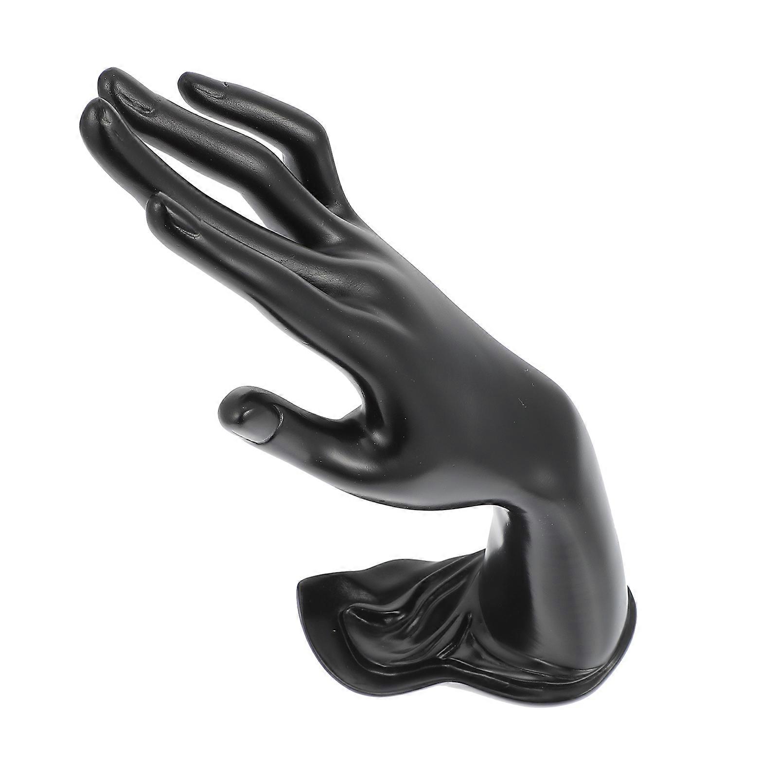 Schwarzes Harz Handmodell Schmuckständer für elegante Ringarmbandkette oder
