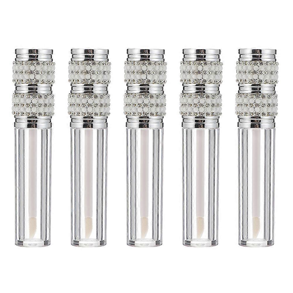 DIY Lip Gloss Holder 5Pcs For Women Functional Round Cosmetic Packaging Ideal For Travel And Day-To-Day Use