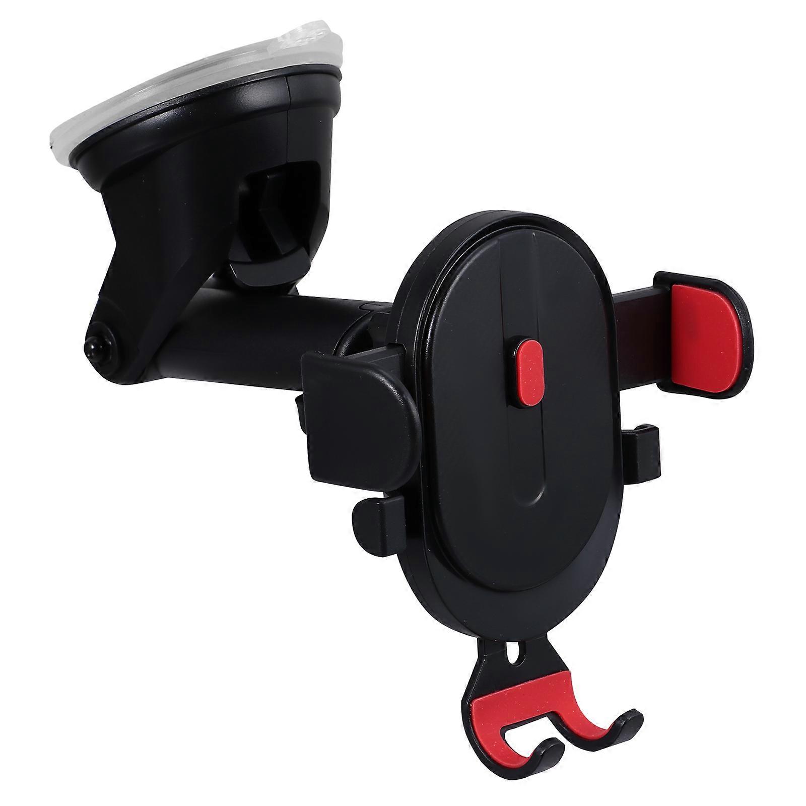 Car Phone Holder 1 Set Rectangular Shape Red Hands-Free Accessory for Drivers with Air Vent Installation