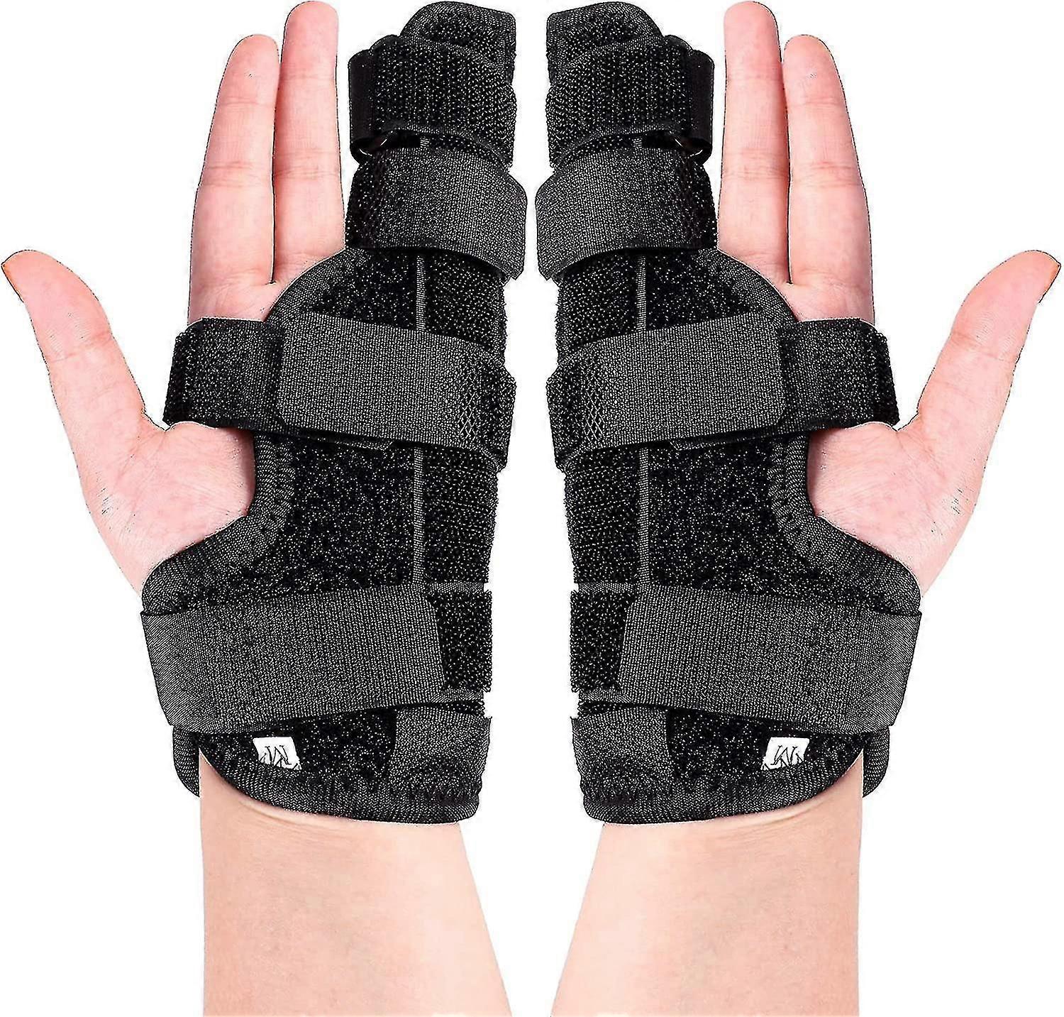 2 Pack Boxer Finger Splint Padded Support Brace Boxer Fracture Splint Metacarpal Finger Splint Hand Brace For Trigger Finger