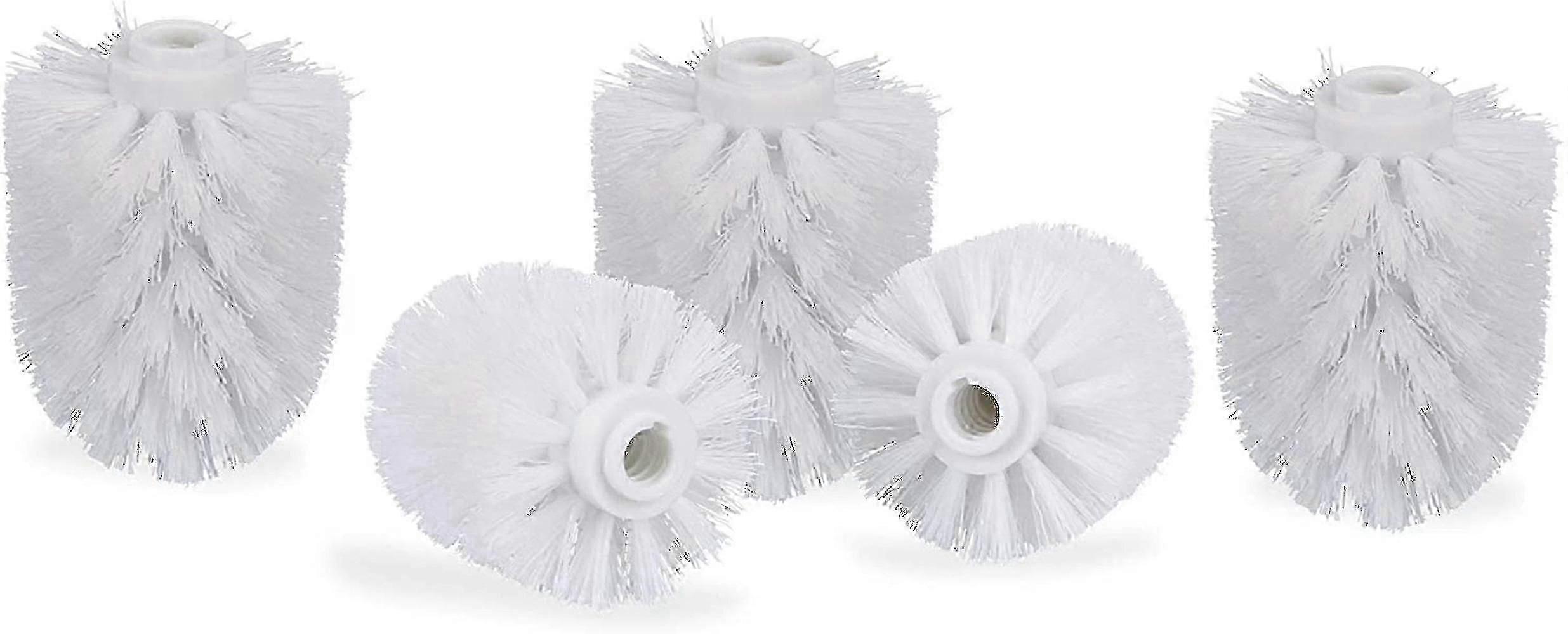 6pcs Toilet Replacement Brush Head White Replacement Brushes Diameter 8cm