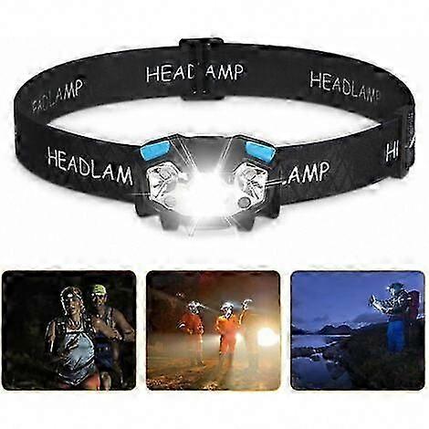 Longziming 5000Lumen LED Headlamp with Motion Sensor, USB Rechargeable Waterproof Work Light, 5 Lighting Modes & Adjustable