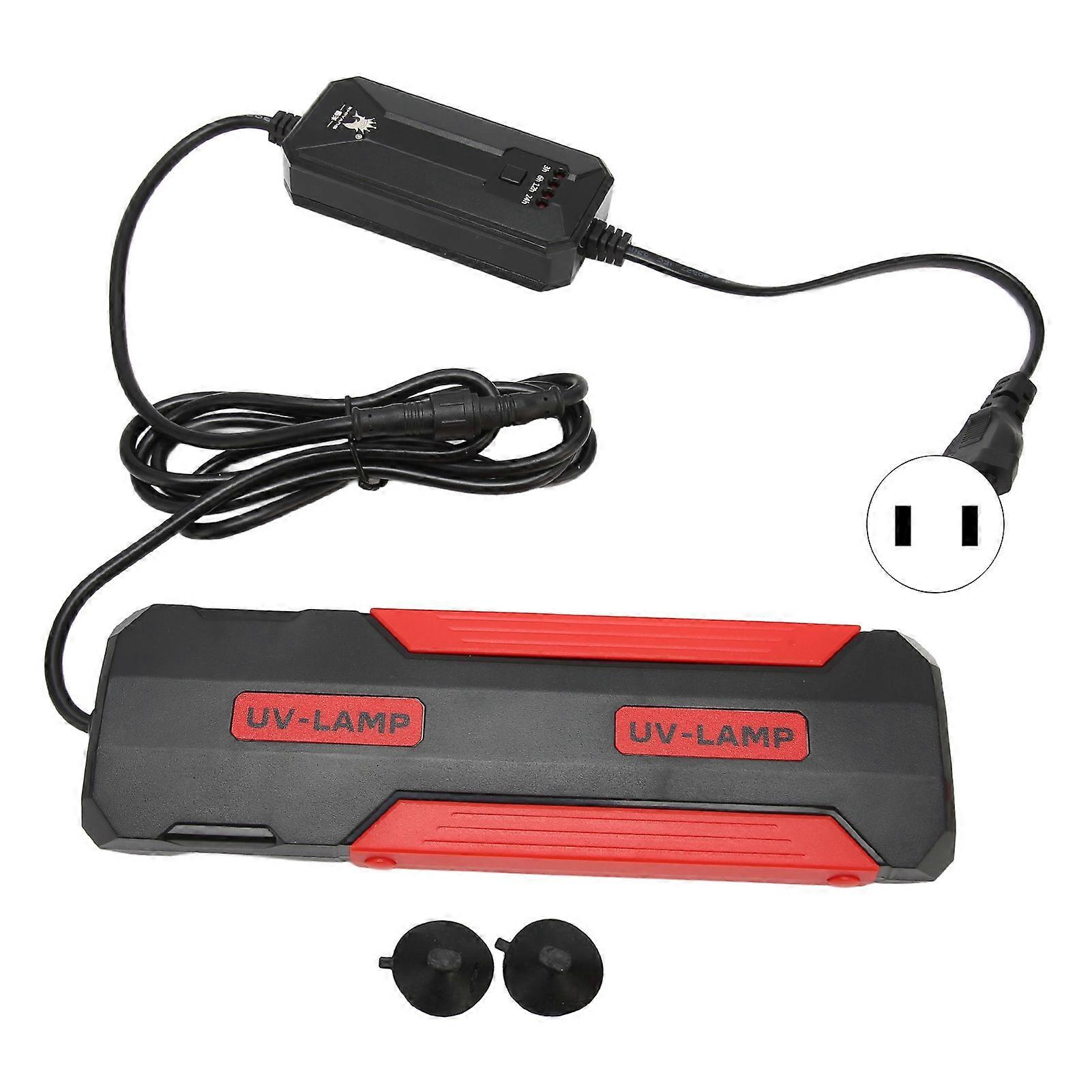 9W UV Lamp Detachable Back 180 Degrees Sterilization Aquarium Clean Light with Smart Timer for Fish Tank