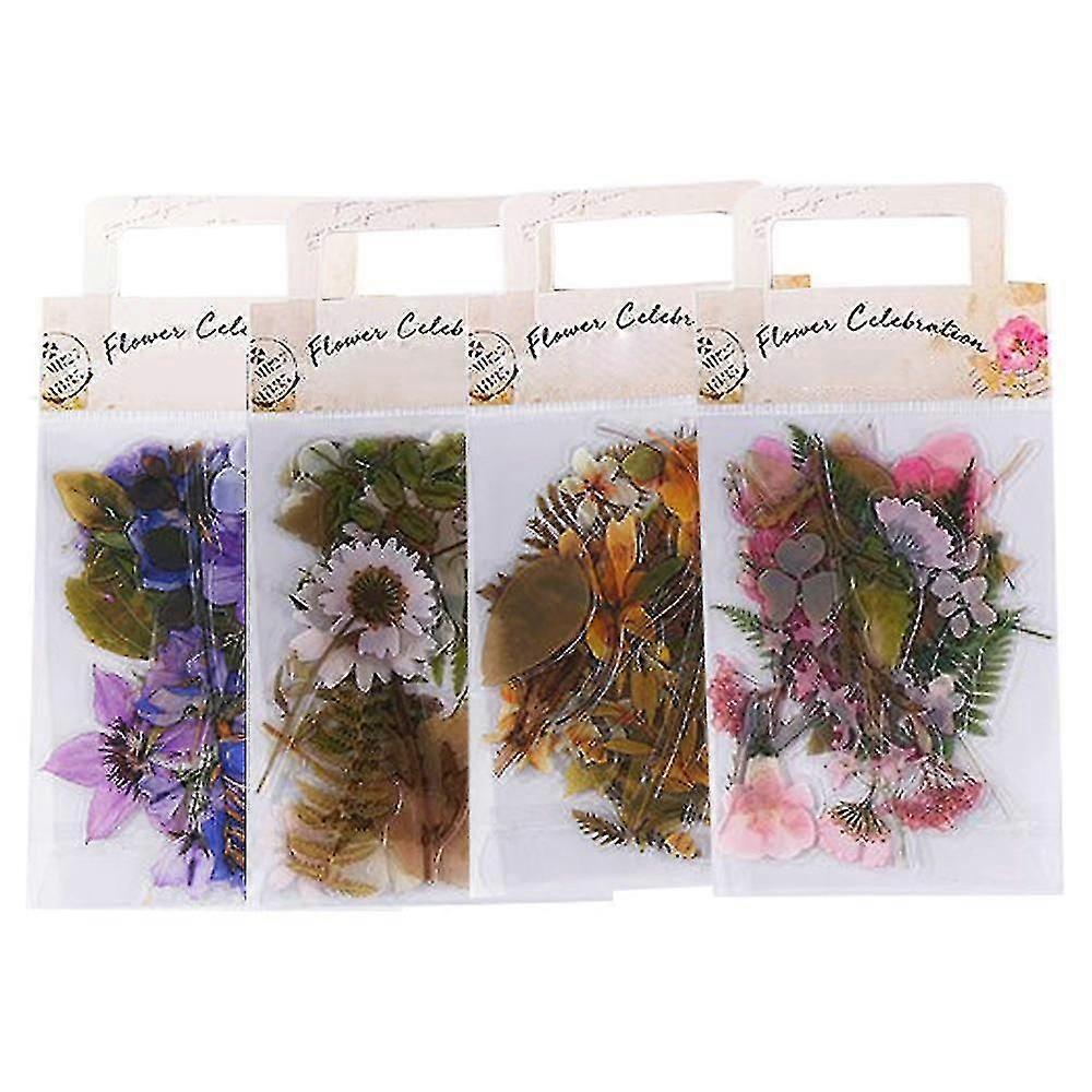 4 Pa Pet Stiersvintage Bitkiler Çiçekler Yapraklar Stiers Dekor Peyzaj Edebiyat Sanat Diy