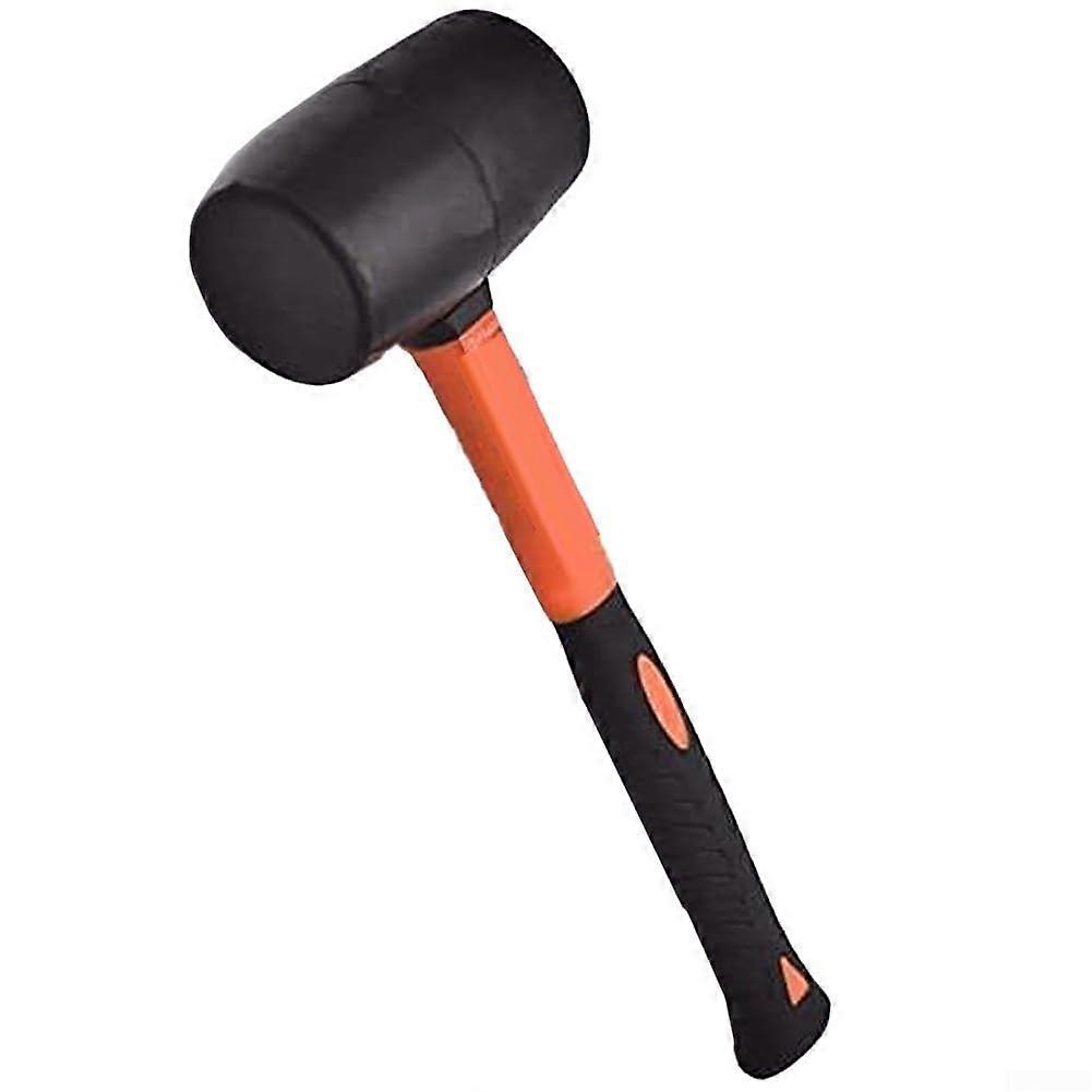 Robuster Gummihammer mit Stahlverstärkung 500g für Professionelle Nutzung, Schwarz, Hohe Haltbarkeit und Ergonomisches Design