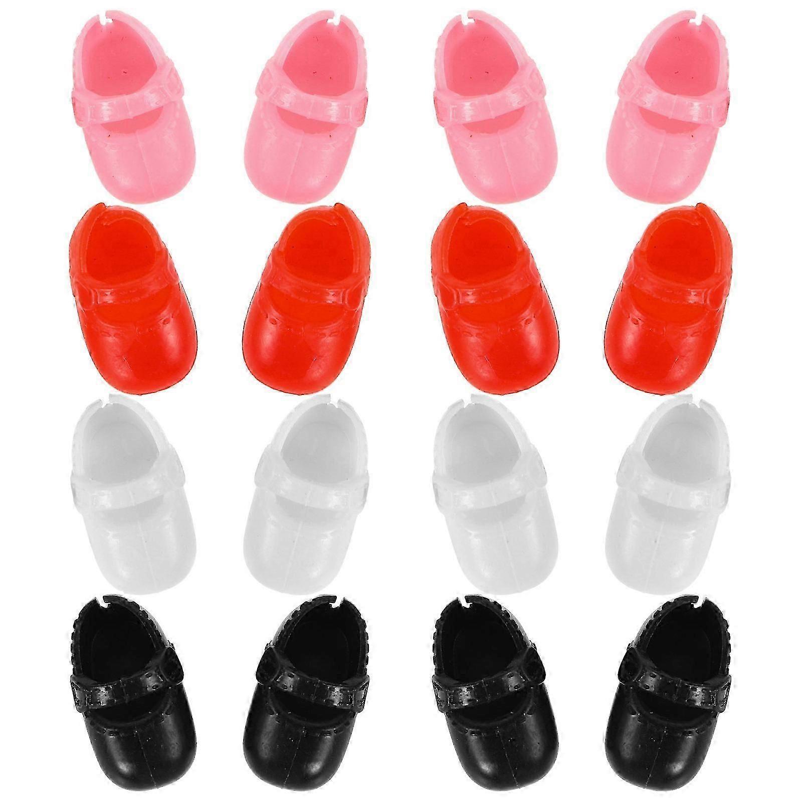 ミニチュアドールシューズデコレーションかわいい装飾的な小さな靴をBJDドールハウスアクセサリー用ペアで
