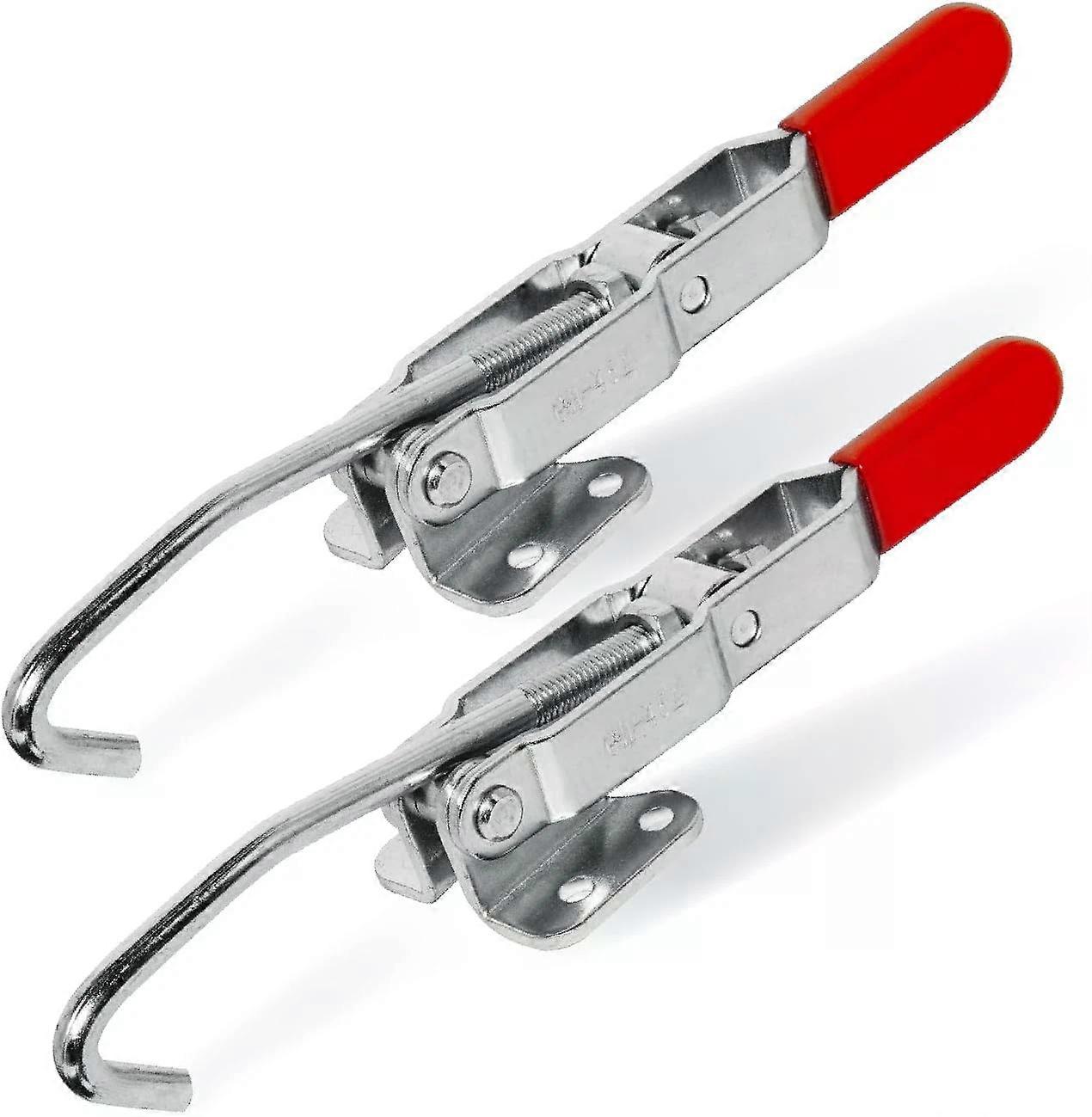 2Pcs Toggle Clamp with J Hook, 375 Lbs Holding Capacity, Adjustable Type-451
