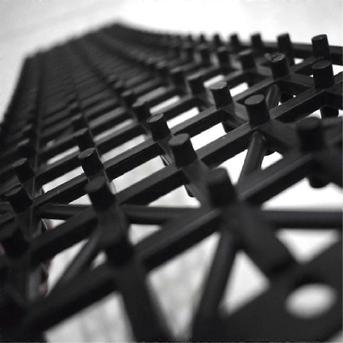 Car Snow Mud Off Foldable Skid Plates & NonSlip Mats - 2 Piece Set for Enhanced Traction & Wheel Protection Against Snow Chains