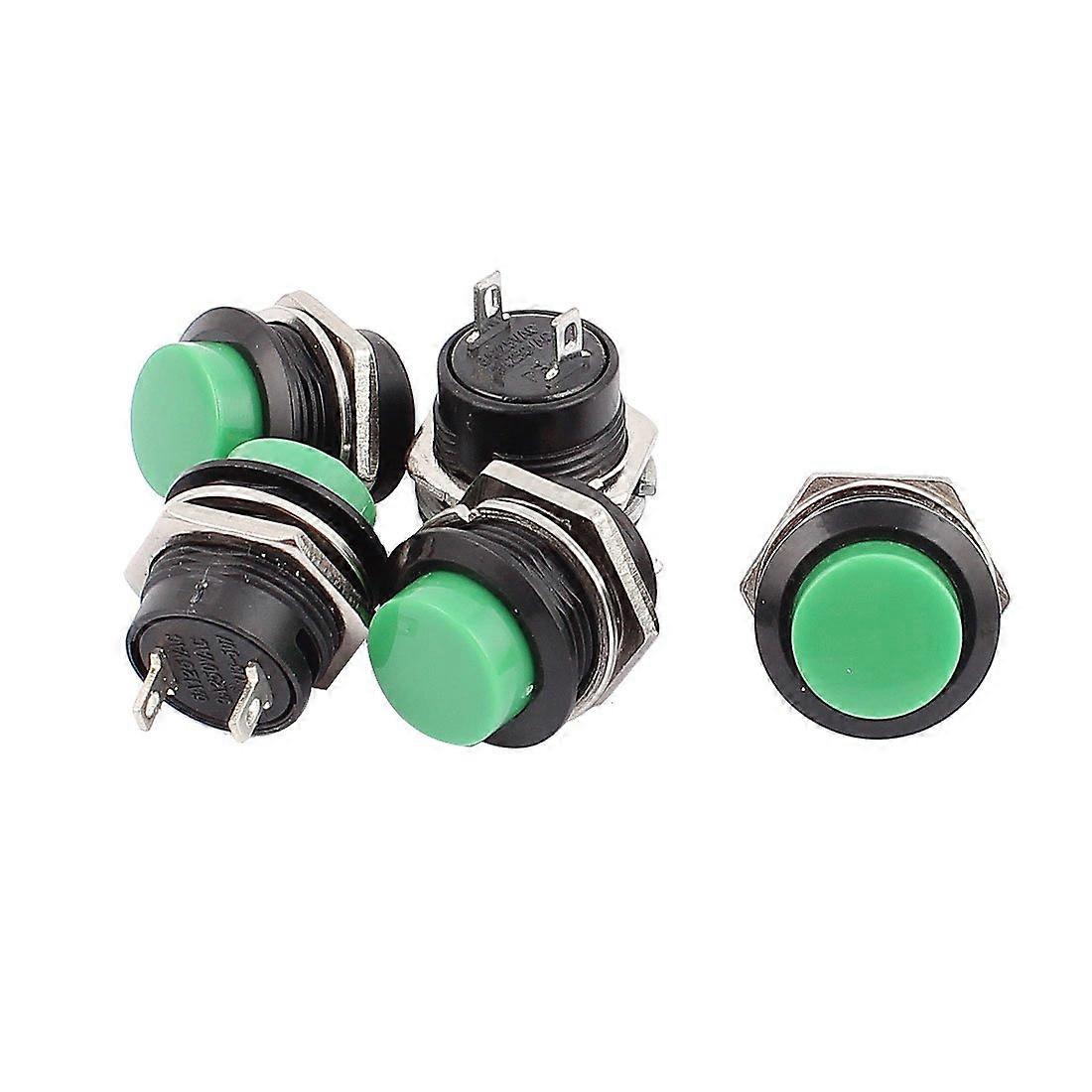 16mm SPST Momentary Push Button Switches 5pcs AC 125V 6A Dimmer Switch 250V 3A Compatible Wall Switches