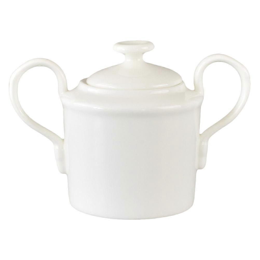 White Ceramic Sugar Jar with Double Ears for Storage Use and Moisture Resistant 1 Pc