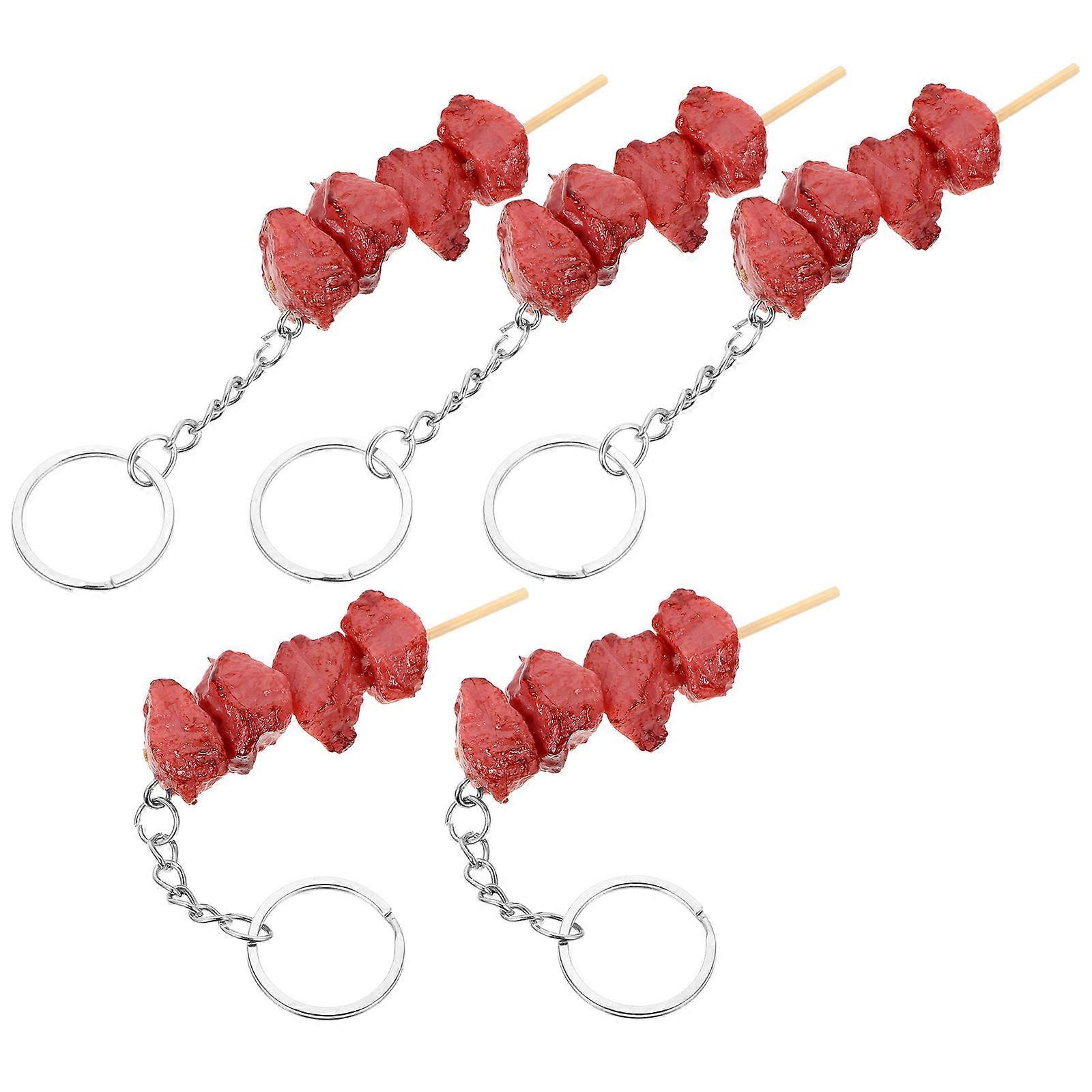 5pcs Food Keychain Simulation Keychain Cute Delicious Food Bag Hanging Pendant