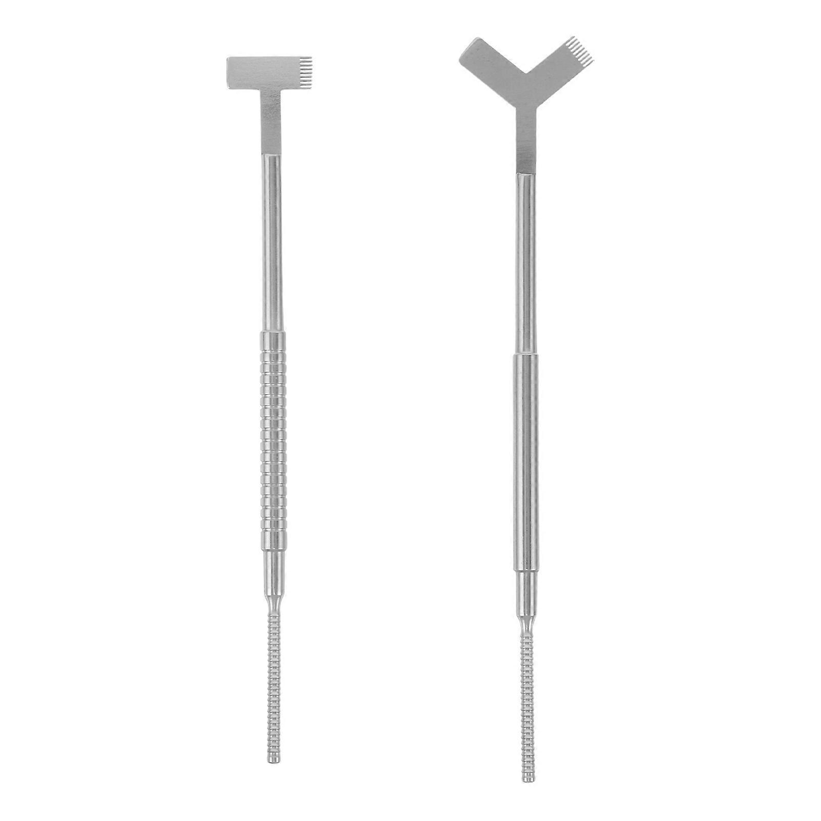 Eyelash Perm Tool Metal Lash Separator Comb for Precision Styling 2Pcs