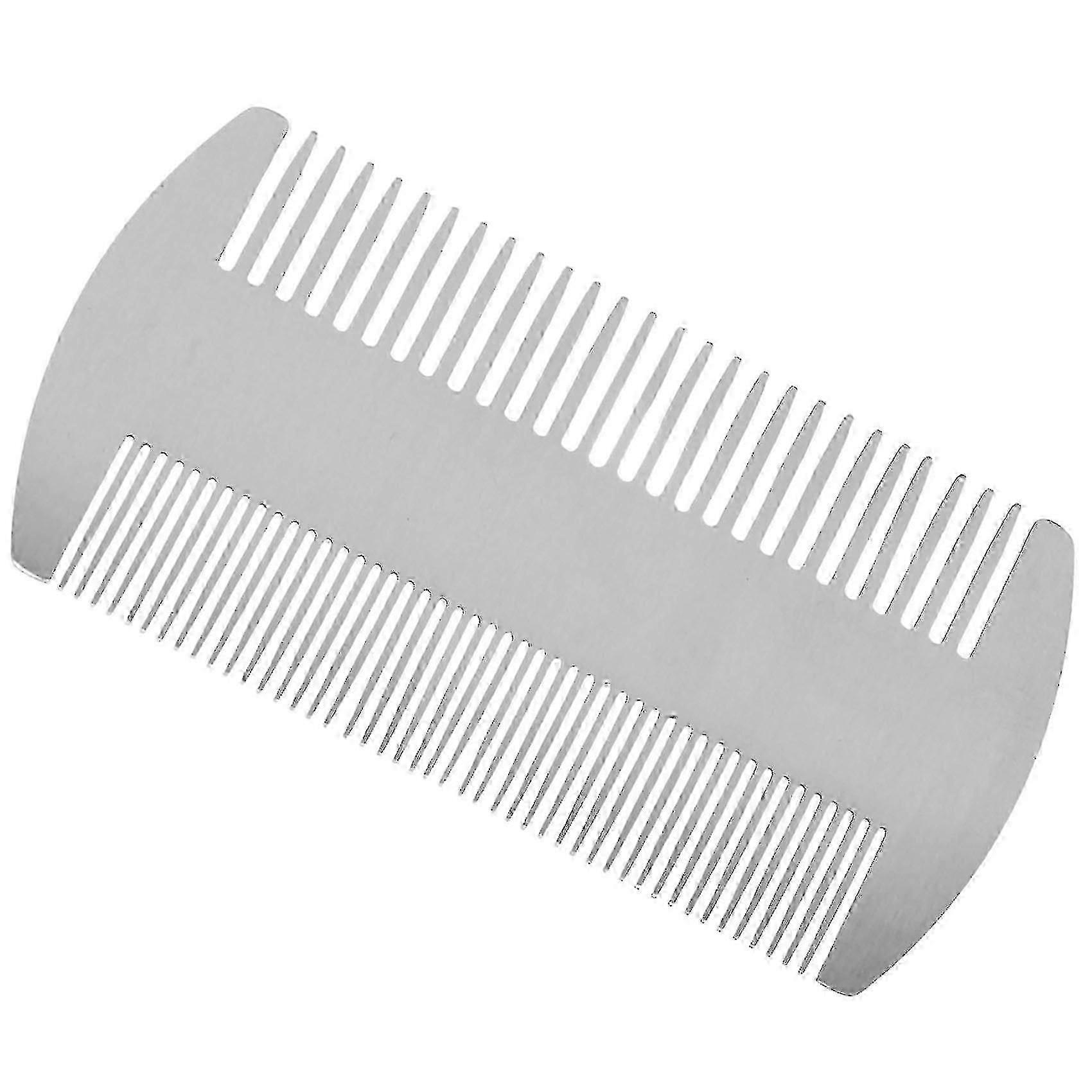 عمل مزدوج الفولاذ المقاوم للصدأ حجم بطاقة الائتمان مشط محفظة مشط مشط الجيب مكافحة ساكنة الشعر مشط بيا