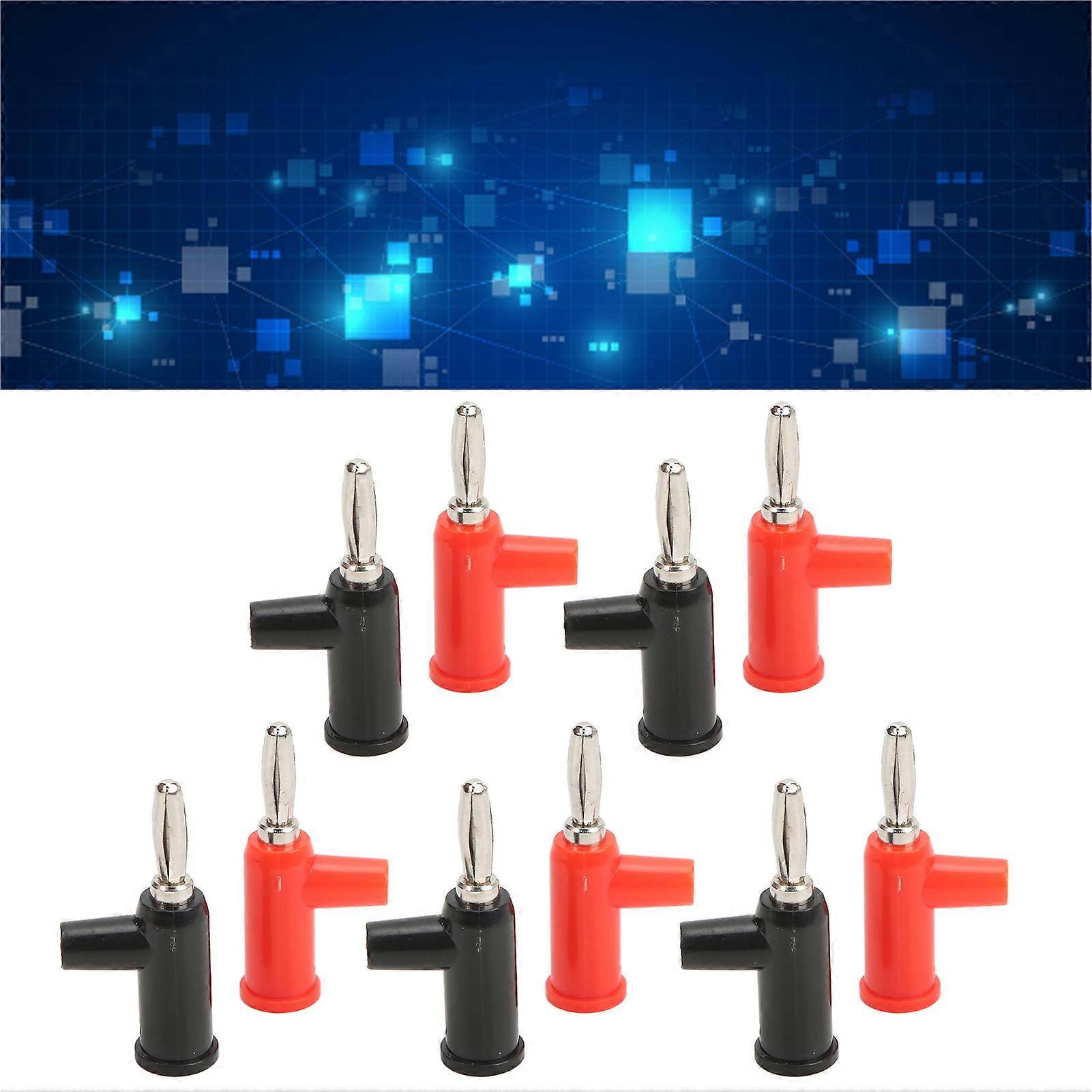 10pcs 4mm Banana Plug Stackable Solderless Banana Plug Connector for Security Accessories