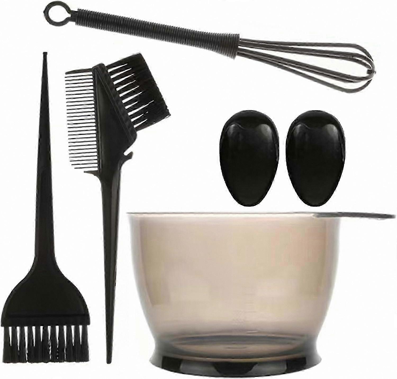 Hair Coloring Kit with 5 Accessories: Dye Brush, Mixing Bowl, Ear Covers for Salon or Home Use