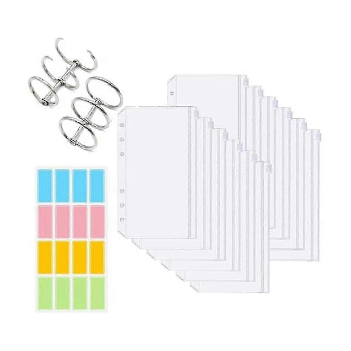A6 Size Waterproof PVC Pouch Circular Knitting Needle Pouches Zipper Folders for Round Knitting Needles Bag, Cable A