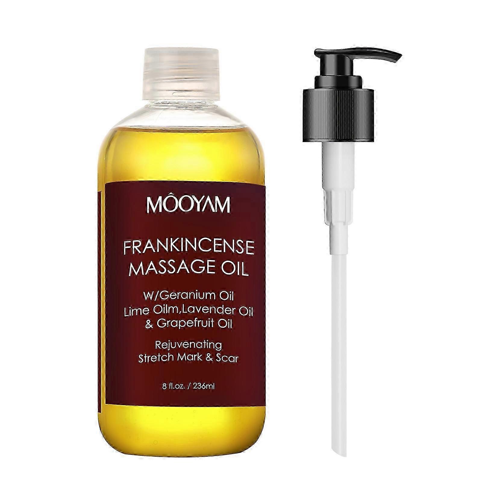 PURE Frankincense Scar and Stretch Massage Oil for Massage Therapy- Invigorating, Refreshing, and Relaxing - Massage, Made with Natural Oils - for All