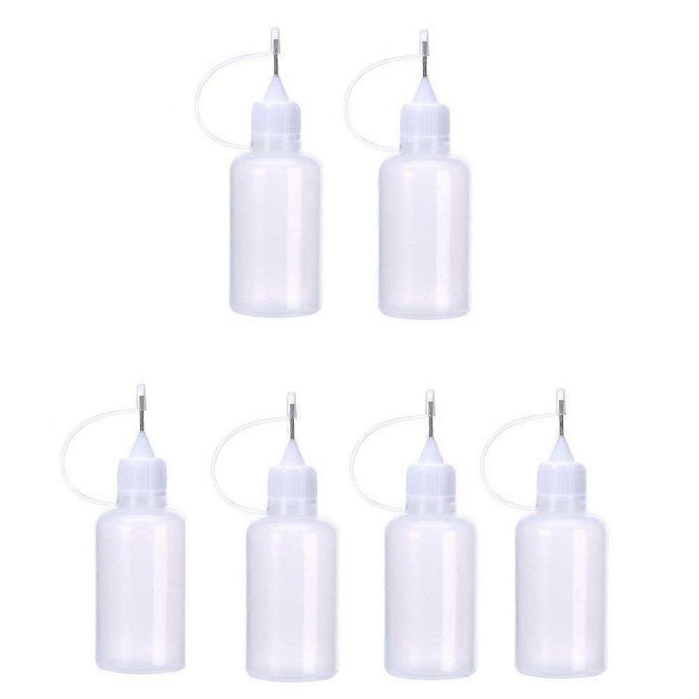 6Pcs 30ml Needle Tip Glue Bottle DIY Paper Art Quilling Tool Bottle Needle Bottle Applicator
