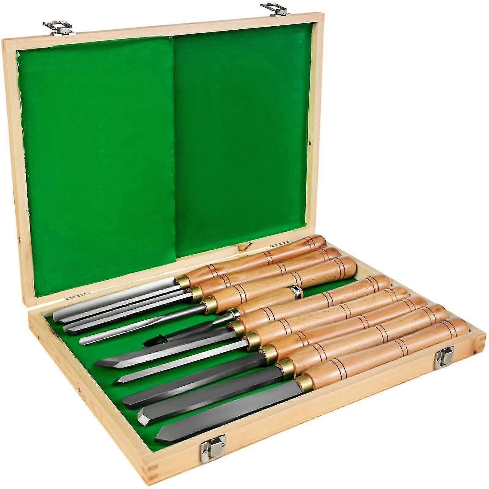 8Pcs HSS Wood Lathe Chisel Set for Woodturning Tools