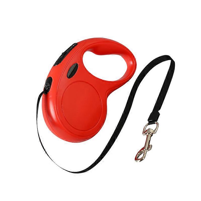 Automatic Retractable Pet Leash 5m Red ABS Slip Resistant Safe