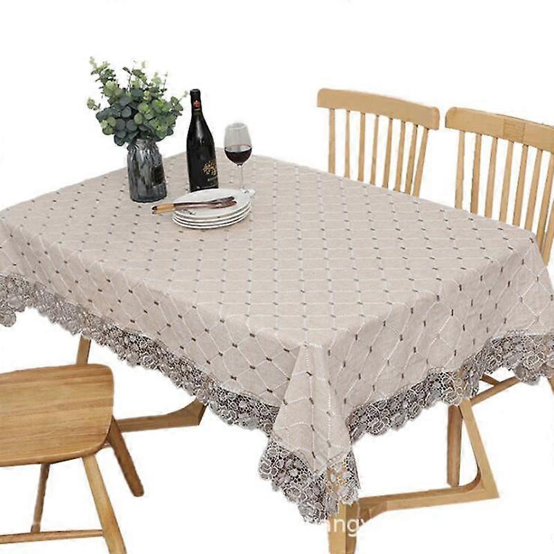 Cotton Linen Plain Color Rectangular Table Cloth