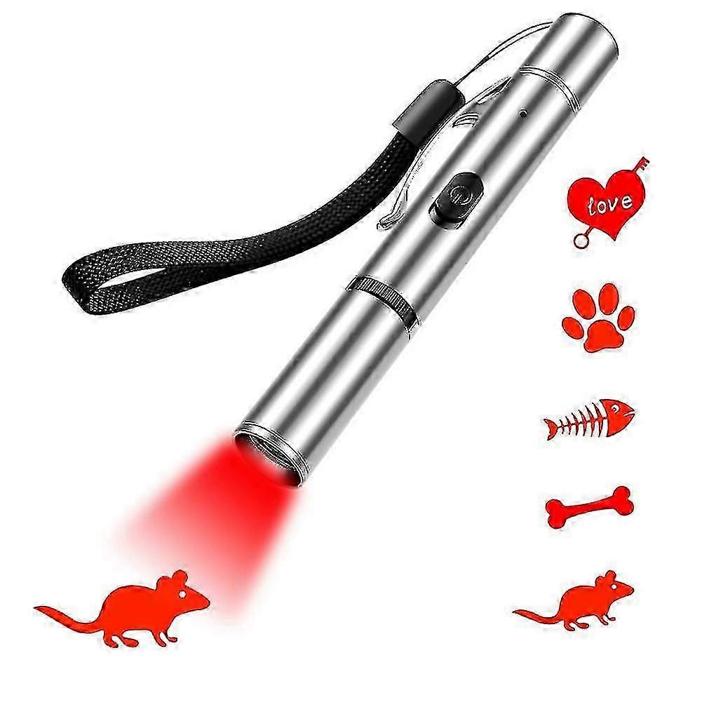 USB Rechargeable Interactive Laser Cat Toy with Adjustable Projection Patterns for Indoor Play