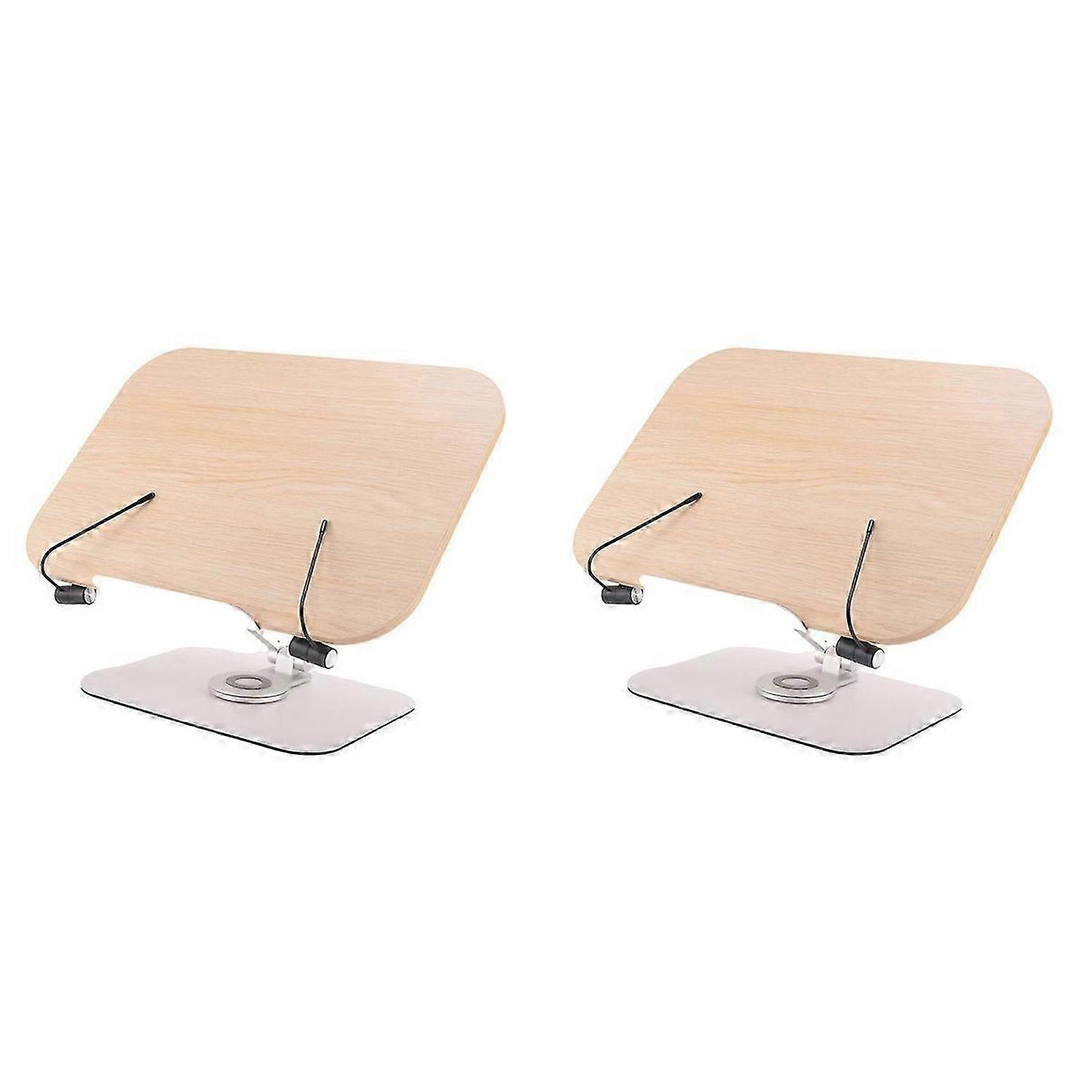 Book Stand for Reading, Adjustable Bracket with 360° Rotating Base