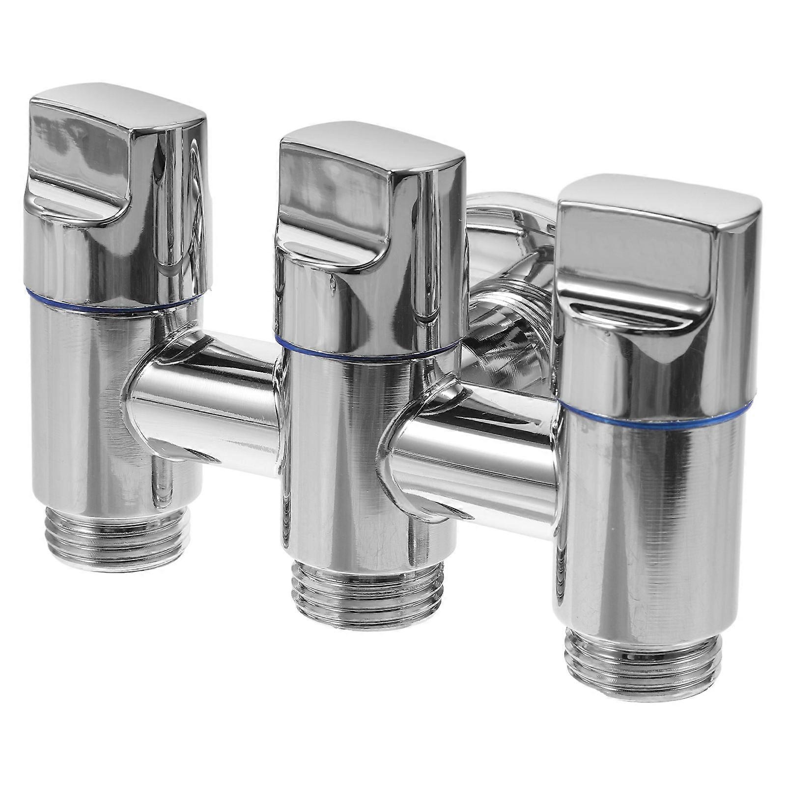 Metal Shower Diverter Valve 2Pcs Three Way Valve for Faucet Hose Control