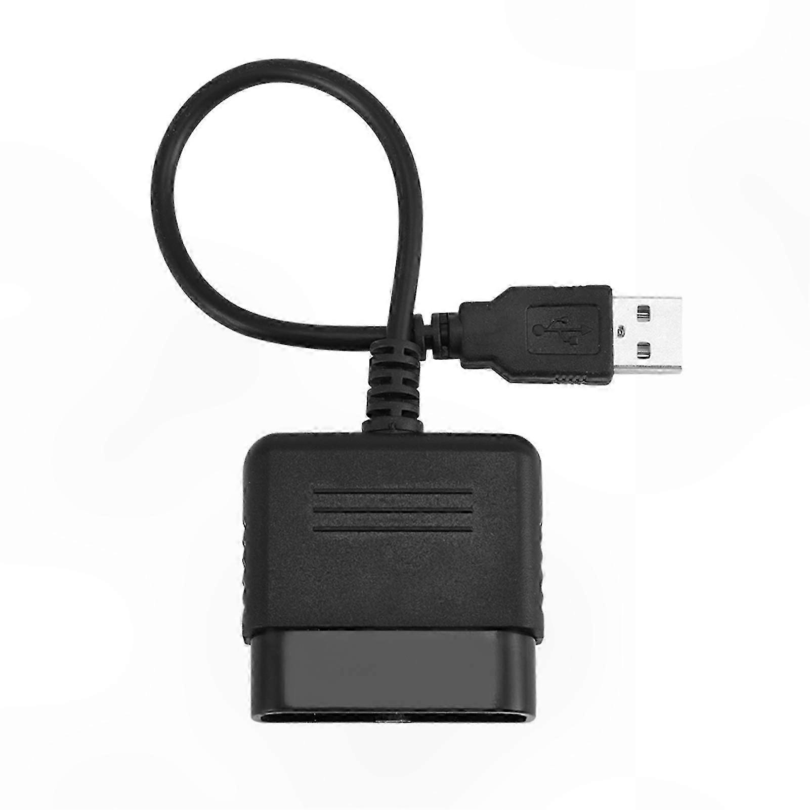 USB Adapter for PS2 Controllers, Dual Ports Converter Cable Enables Use with PlayStation Systems, Plug and Play Compatibility