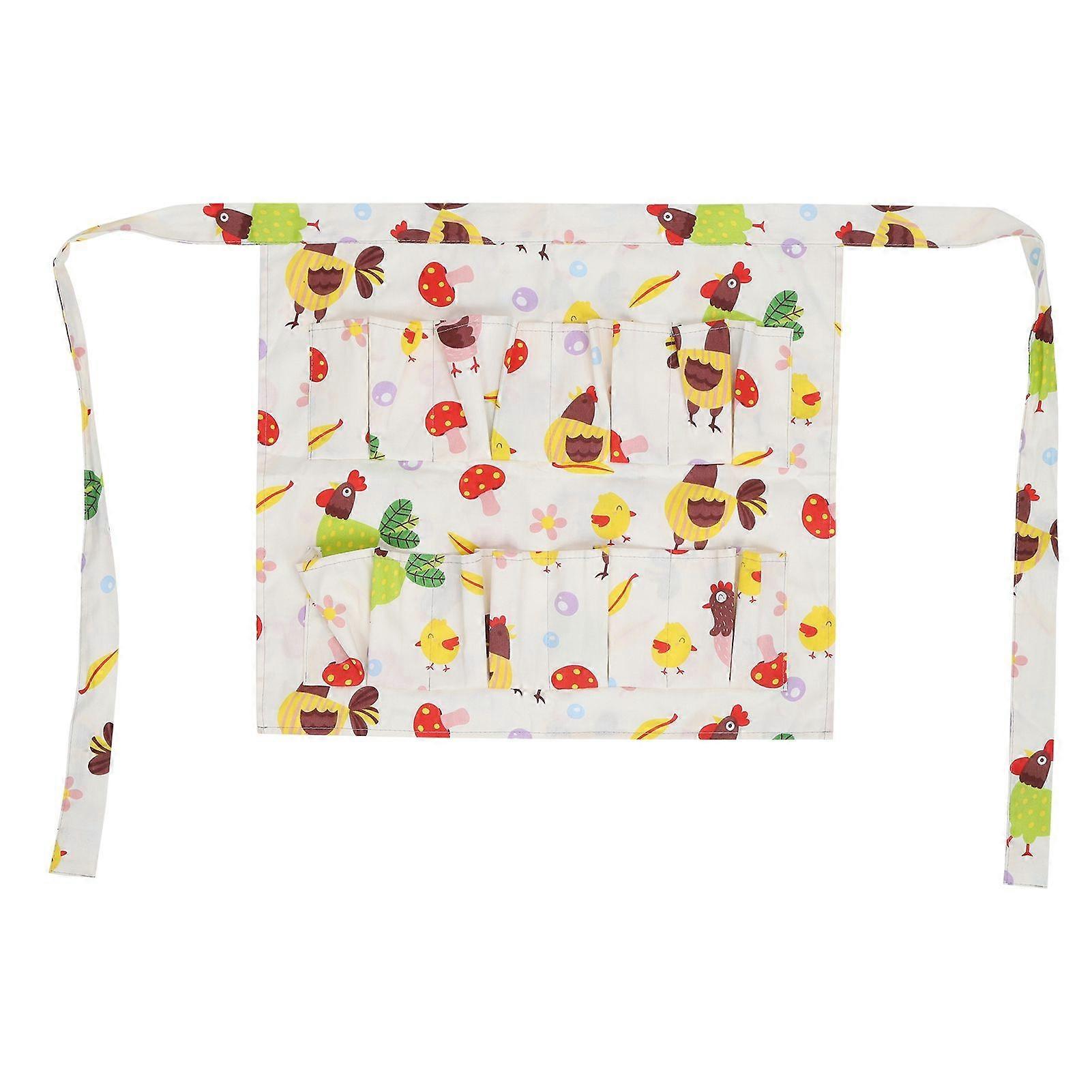 Eggs Collecting Protective Apron Multiple Pockets Chicken Eggs Gathering Holding ApronM