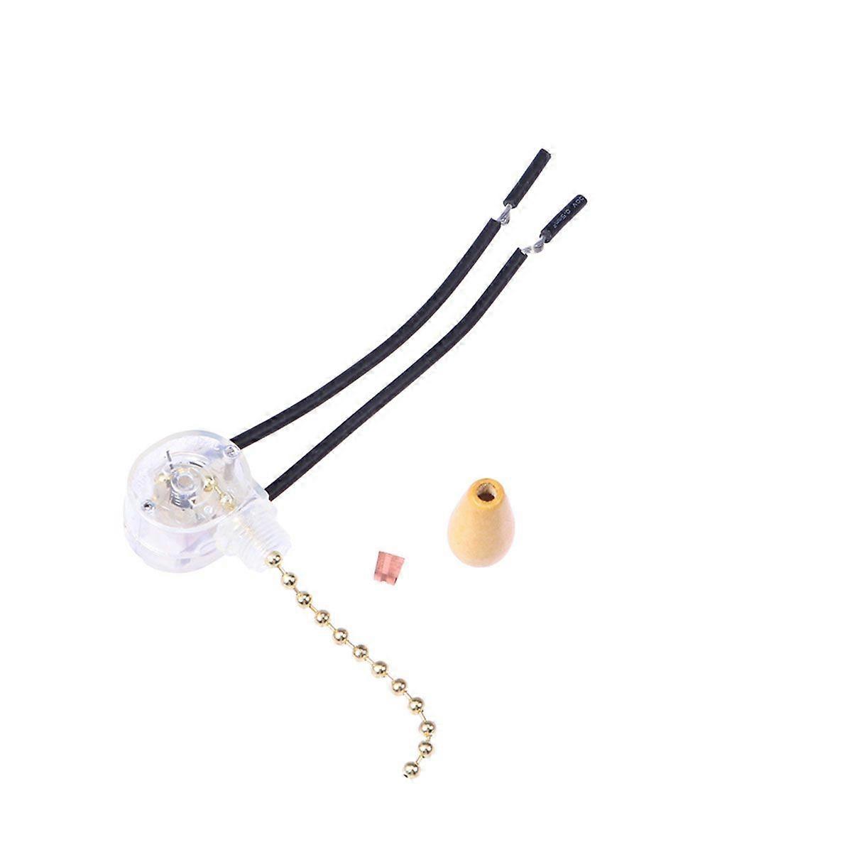 Ceiling Fan Light Lamp Replacement Switch Pull Chain 3 Lighting Accessories (Wood Golden)