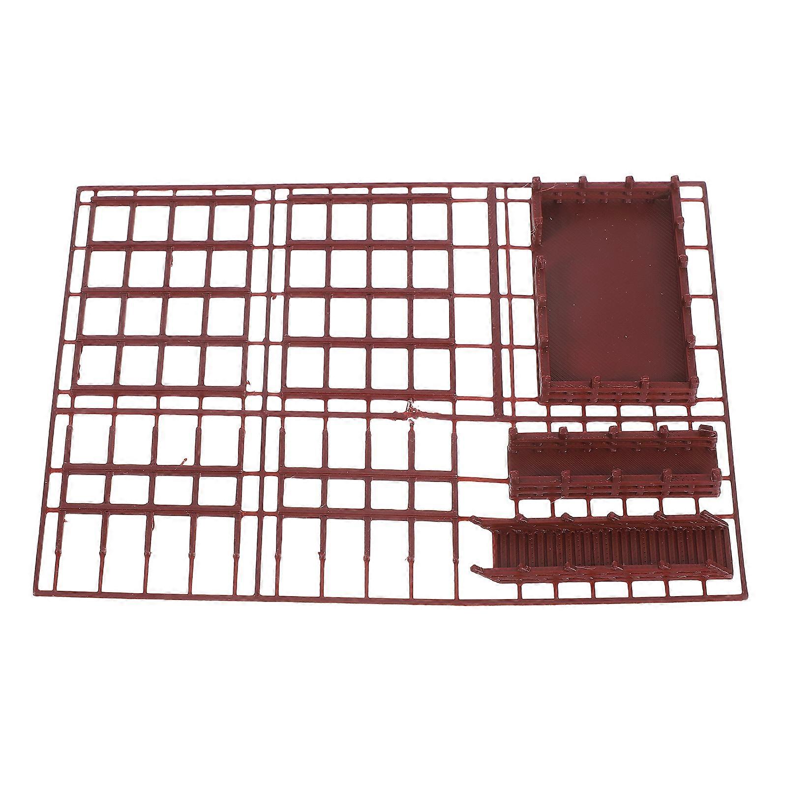Brown Miniature Platform Model for Decoration 5Sets Plastic Ornament