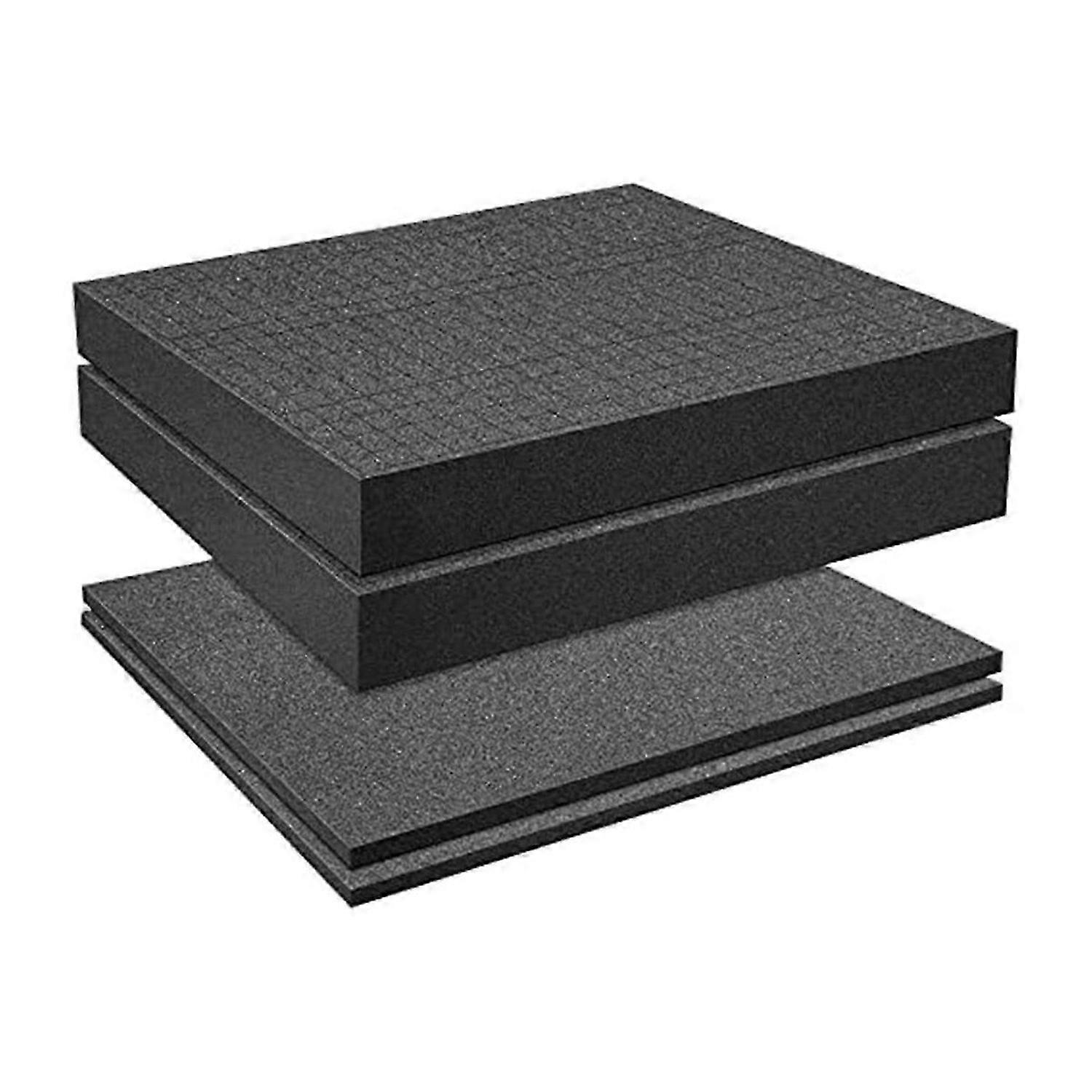 4 PCS Pick Apart Foam Insert - Pluck Pre Square Sheet Foam with Bottom Use for Board Game Box Cases